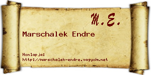 Marschalek Endre névjegykártya